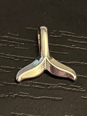 Silver Tone Dolphin Tail Pendant
